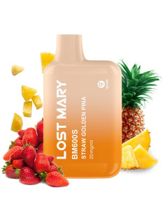 Pod Strawberry Golden Piña – Lost Mary BM600S – Vapesence.es