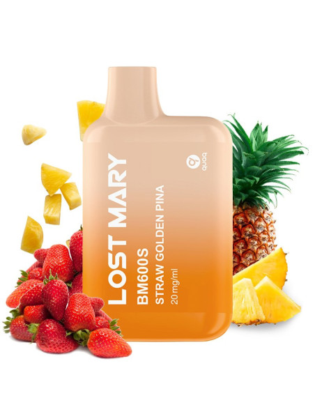 Pod Strawberry Golden Piña – Lost Mary BM600S – Vapesence.es
